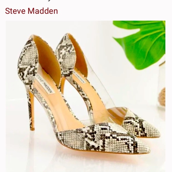 STEVE Madden Women's Shira D'Orsay size 7, Python 4” Heels. Near perfect EUC! - Picture 3 of 14